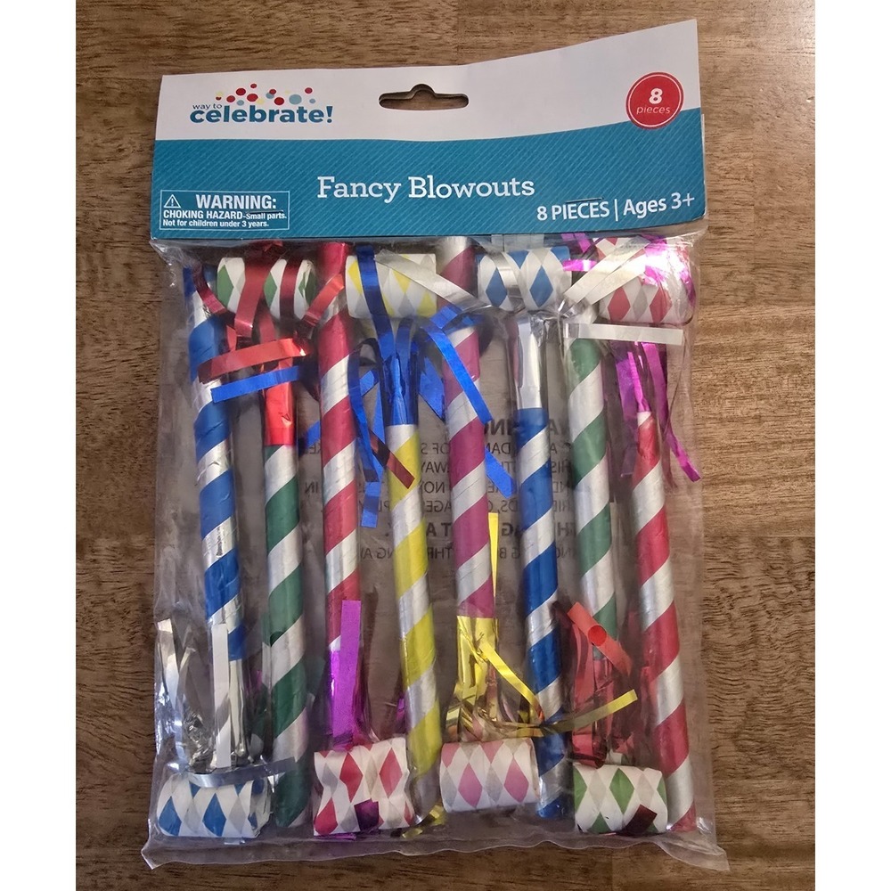 Way to Celebrate! Fancy Blowouts‎ Party Noisemakers, 8pc, Ages 3+